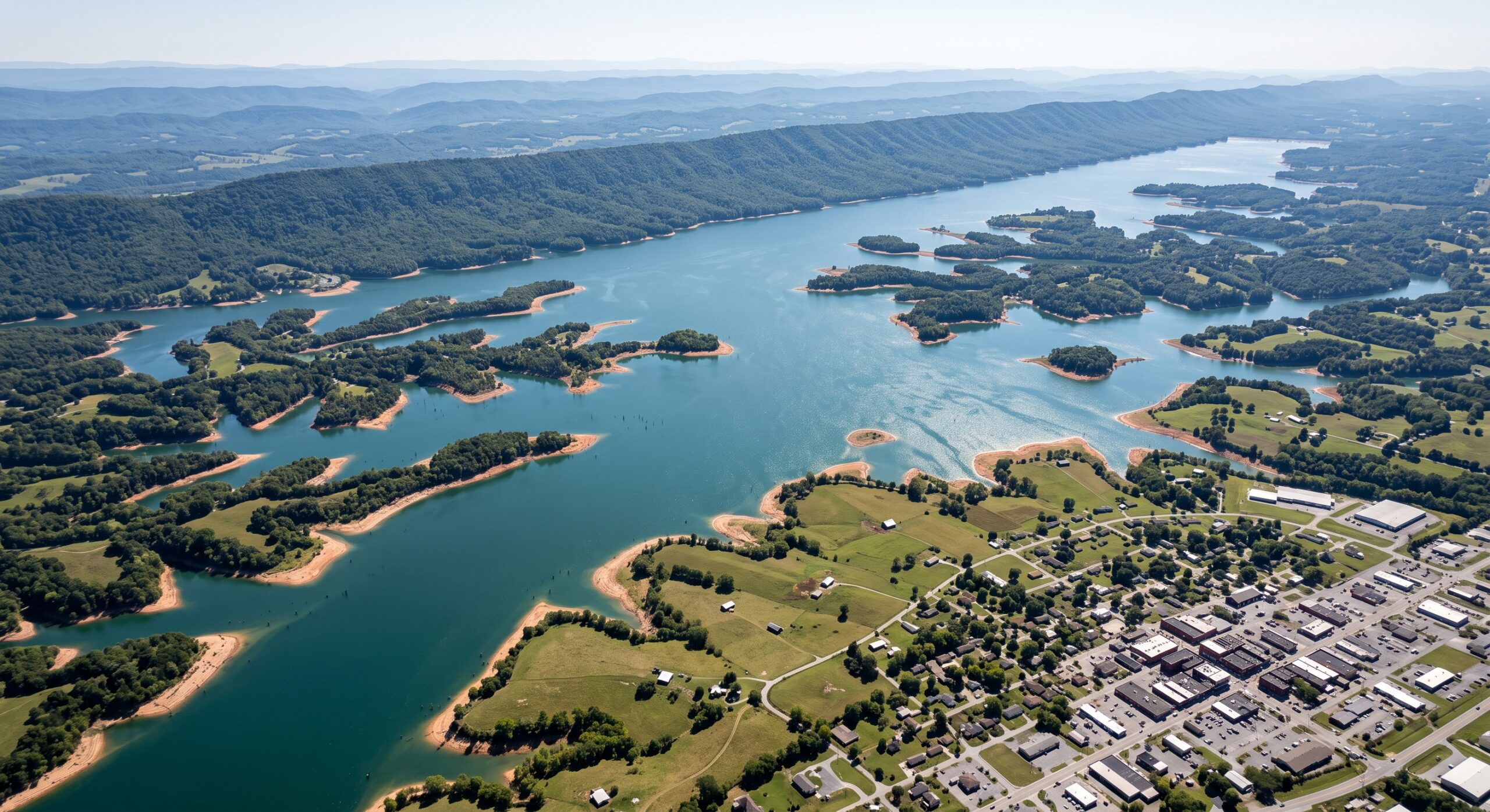 Aerial view of Hamblen County, Tennessee