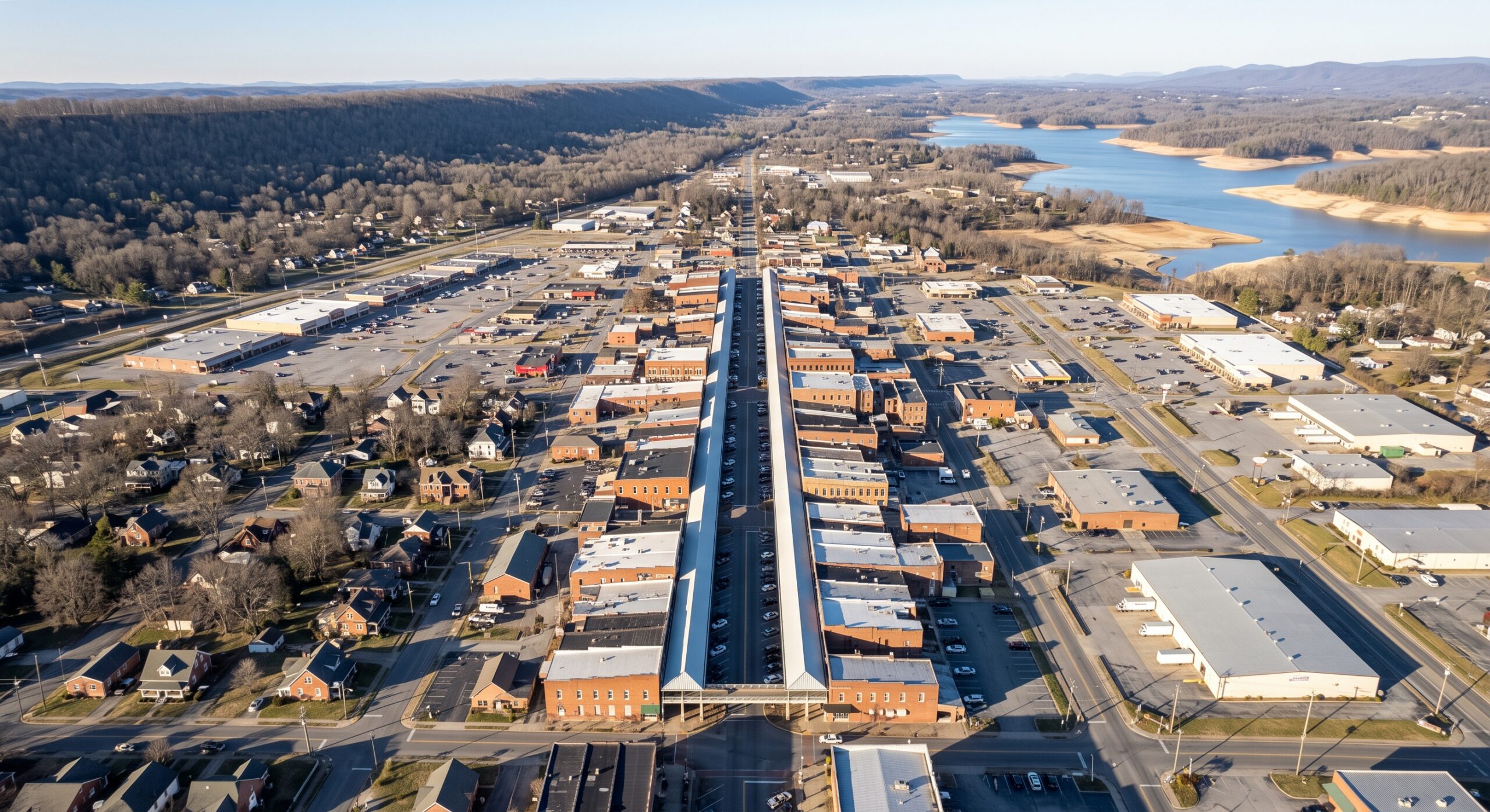 Aerial view of Morristown, Tennessee