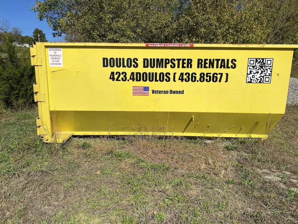 Branded side panel on a Doulos container